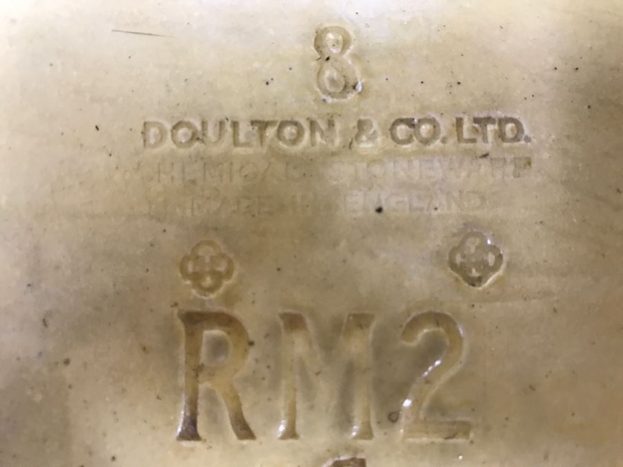 Large Antique 1857 Doulton & Co Lambeth Limited Art Pottery Hand Painted Milk Jug With Folk Art Farm Animal Scene Painting [Photo 22]