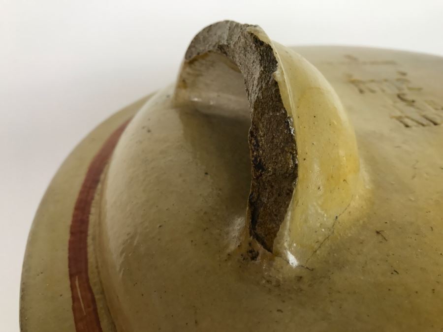 Large Antique 1857 Doulton & Co Lambeth Limited Art Pottery Hand Painted Milk Jug With Folk Art Farm Animal Scene Painting [Photo 15]