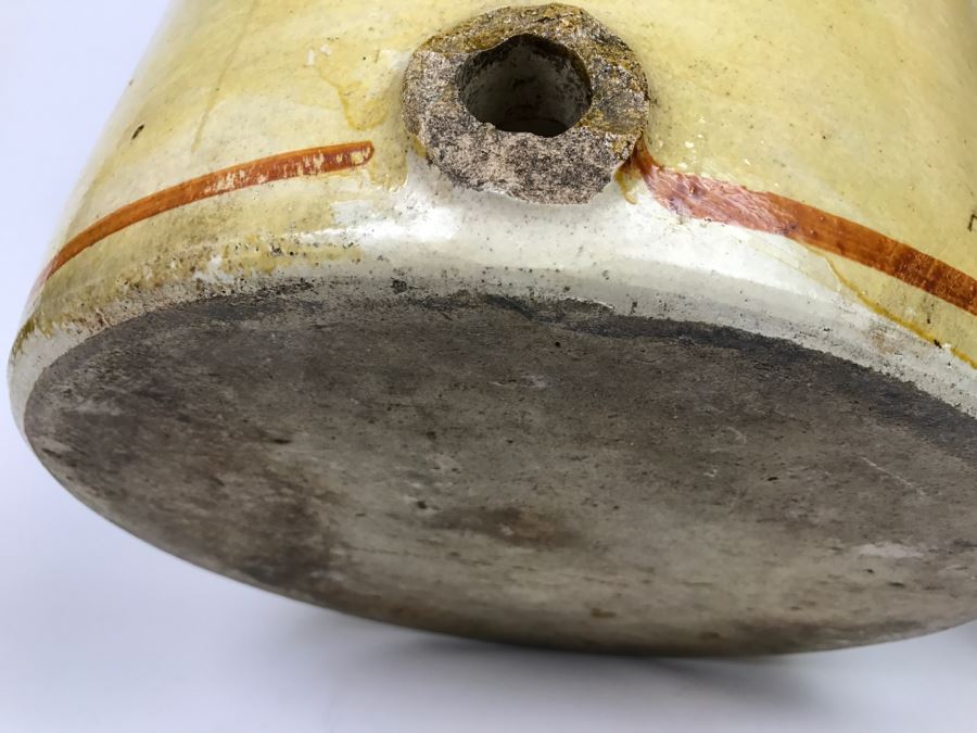 Large Antique 1857 Doulton & Co Lambeth Limited Art Pottery Hand Painted Milk Jug With Folk Art Farm Animal Scene Painting [Photo 37]