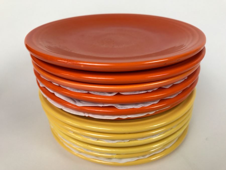 Early Original Fiesta Fiestaware HLO Genuine Cups, Saucers, Cake Plates, Teapot, Creamer And Sugar [Photo 25]