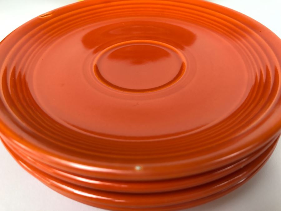 Early Original Fiesta Fiestaware HLO Genuine Cups, Saucers, Cake Plates, Teapot, Creamer And Sugar [Photo 24]