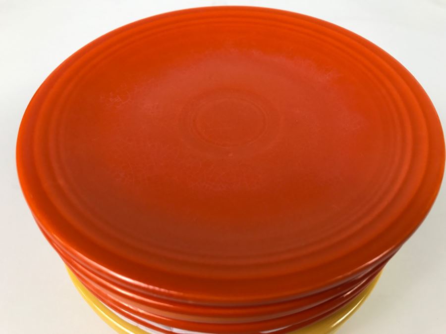 Early Original Fiesta Fiestaware HLO Genuine Cups, Saucers, Cake Plates, Teapot, Creamer And Sugar [Photo 26]