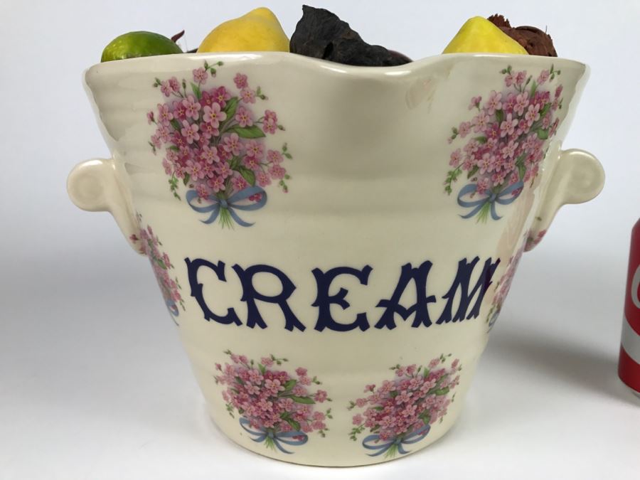 Vintage Cream Bucket Signed Made In England [Photo 1]