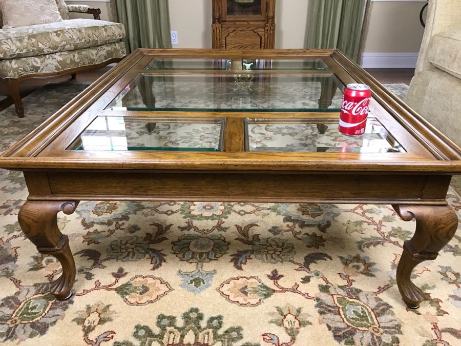 Drexel Heritage Wood And Glass Coffee Table [Photo 4]