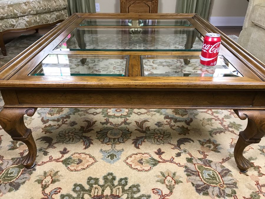 Drexel Heritage Wood And Glass Coffee Table [Photo 6]