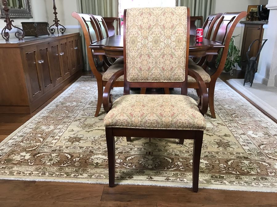 Formal Dining Table With Two Leaves And 8 Chairs [Photo 10]