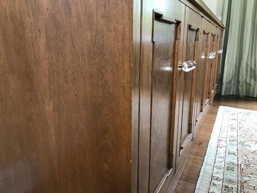 Nice Vintage Hollywood Regency Sideboard Credenza With Marble Top [Photo 17]