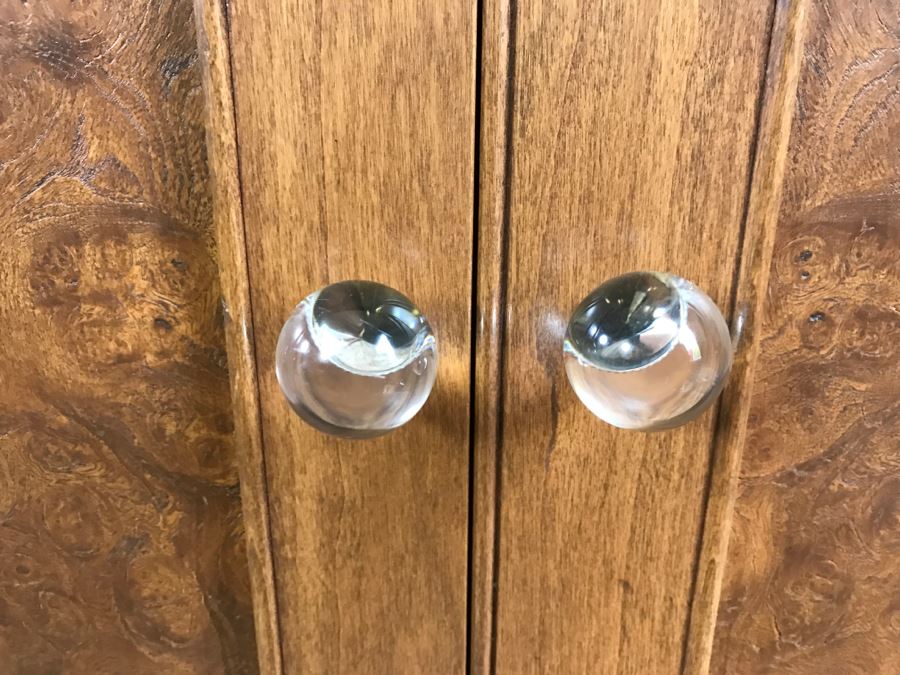 Nice Vintage Hollywood Regency Sideboard Credenza With Marble Top [Photo 7]