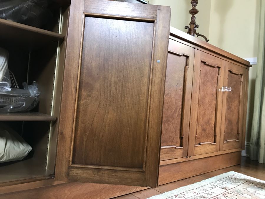 Nice Vintage Hollywood Regency Sideboard Credenza With Marble Top [Photo 11]