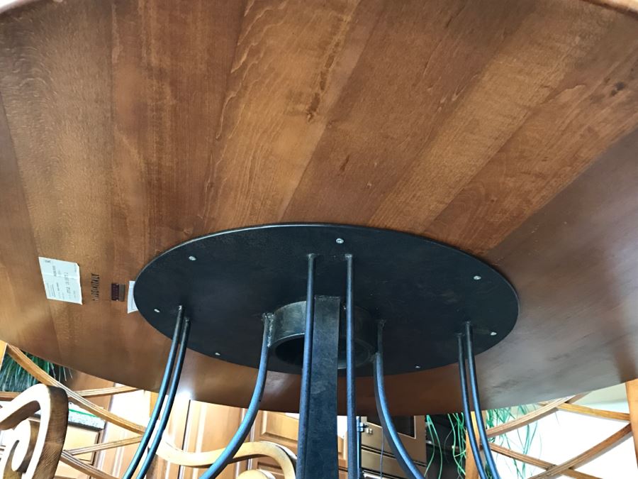 Maple Round Kitchen Table With 4 Chairs By Milling Road - A Division Of Baker Furniture (High End) - Made In Italy [Photo 18]