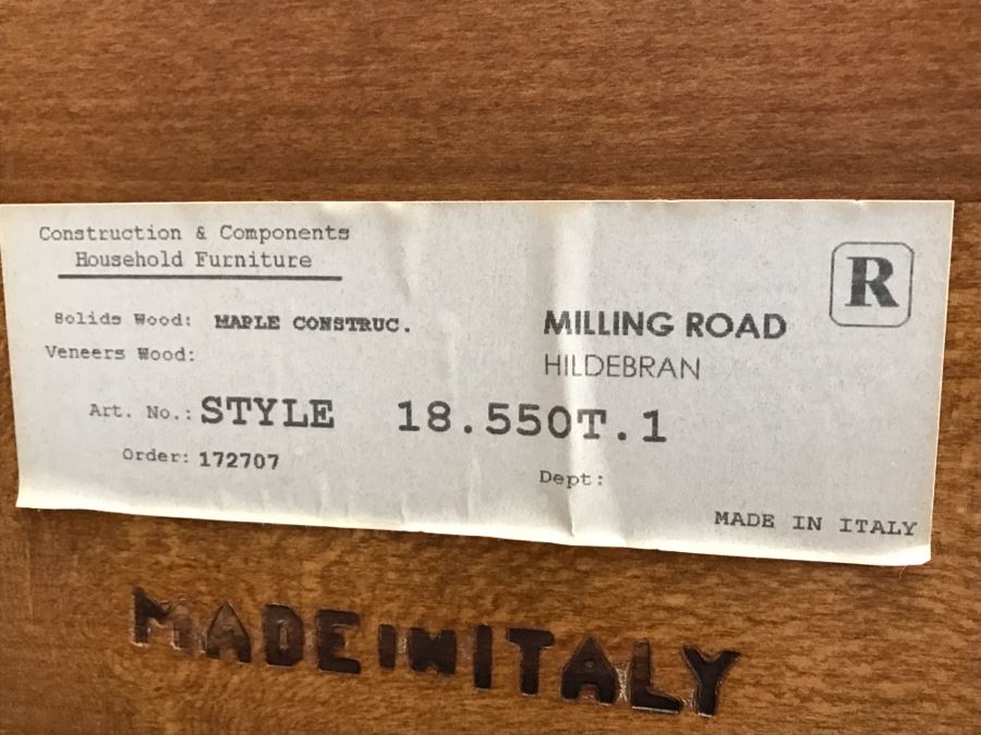 Maple Round Kitchen Table With 4 Chairs By Milling Road - A Division Of Baker Furniture (High End) - Made In Italy [Photo 24]