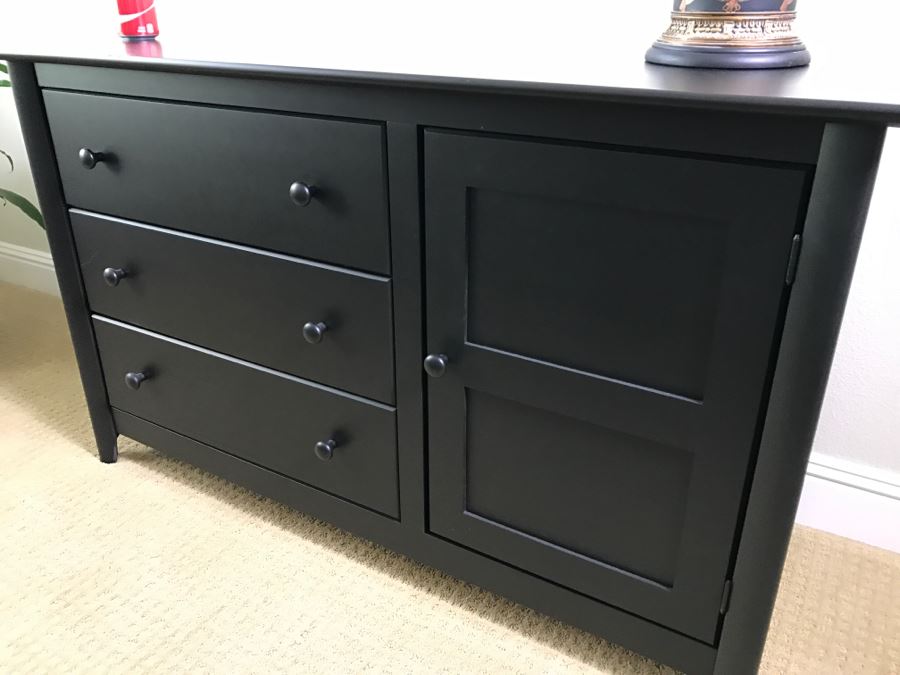 Nice Ebony Dresser With Door Made In Canada [Photo 3]