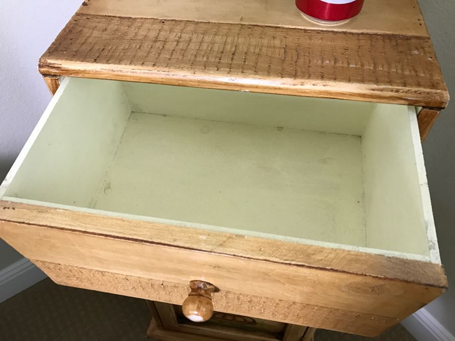 Hand Painted Wooden Cabinet With Floral Motif [Photo 5]