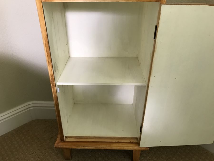 Hand Painted Wooden Cabinet With Floral Motif [Photo 7]