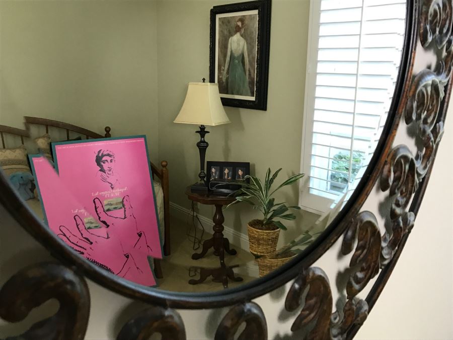 Round Metal Framed Mirror [Photo 3]