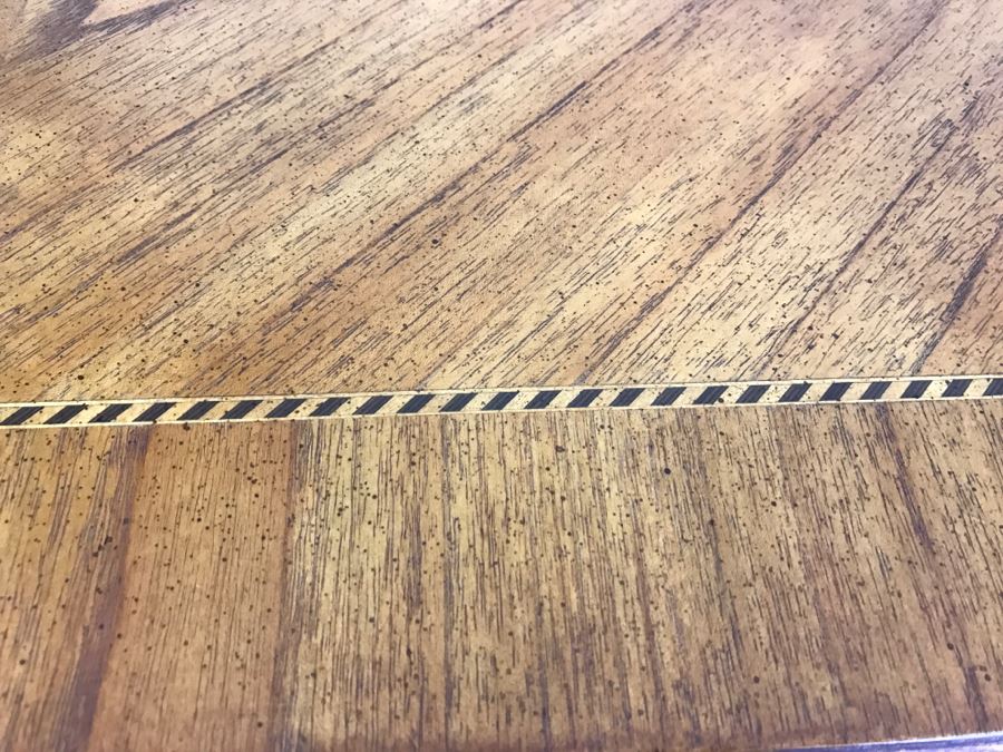 HEKMAN Table With Nice Inlay Work On Top - 2 Drawers And Shelving Grand Rapids, MI [Photo 10]