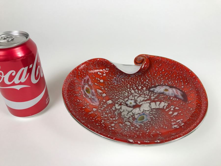 Red Murano Art Glass Bowl [Photo 1]