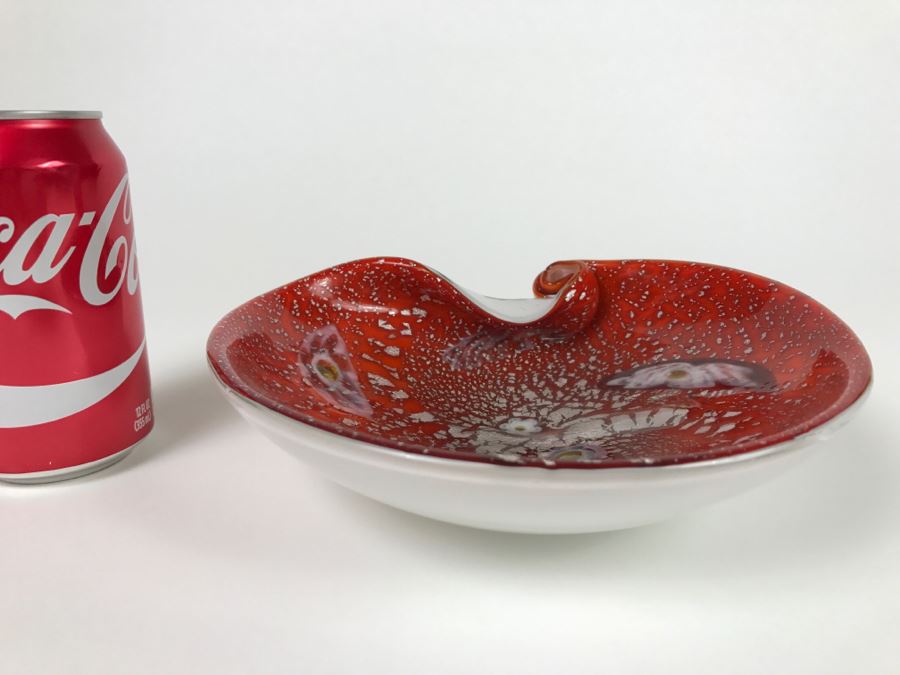 Red Murano Art Glass Bowl [Photo 3]