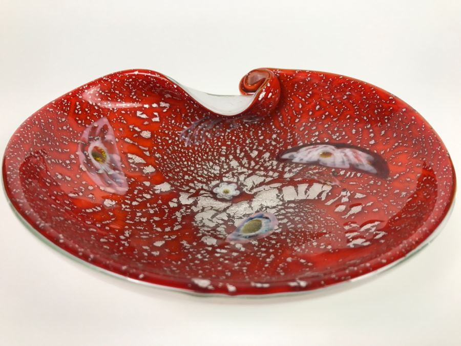 Red Murano Art Glass Bowl [Photo 4]