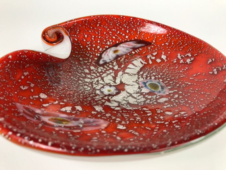 Red Murano Art Glass Bowl [Photo 10]