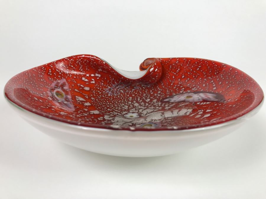 Red Murano Art Glass Bowl [Photo 5]