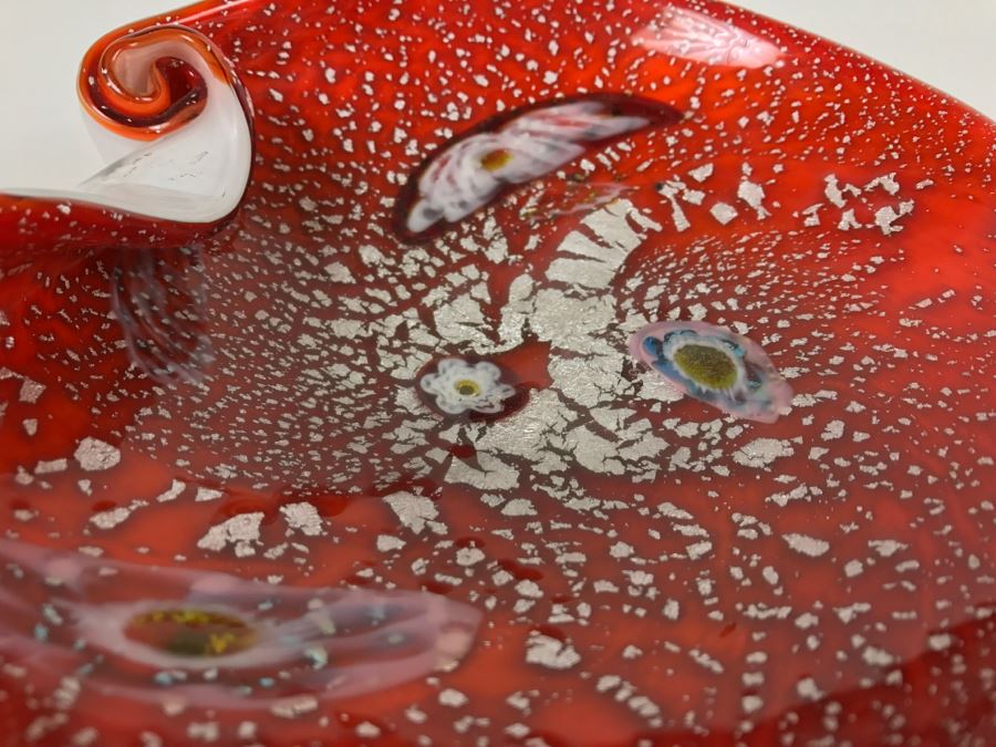 Red Murano Art Glass Bowl [Photo 2]
