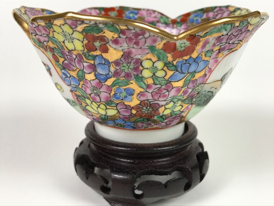 Vintage Asian Porcelain Dish With Stand [Photo 11]