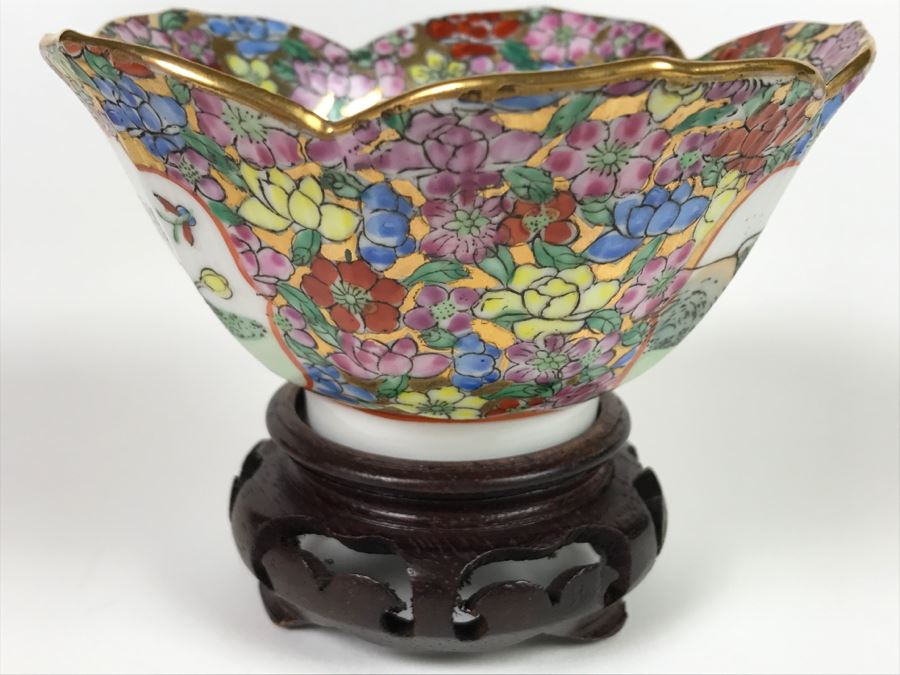 Vintage Asian Porcelain Dish With Stand [Photo 8]