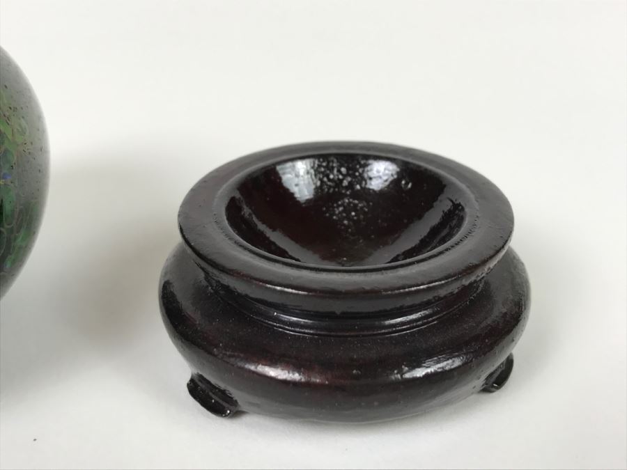 Green Cloisonne Egg With Stand [Photo 9]