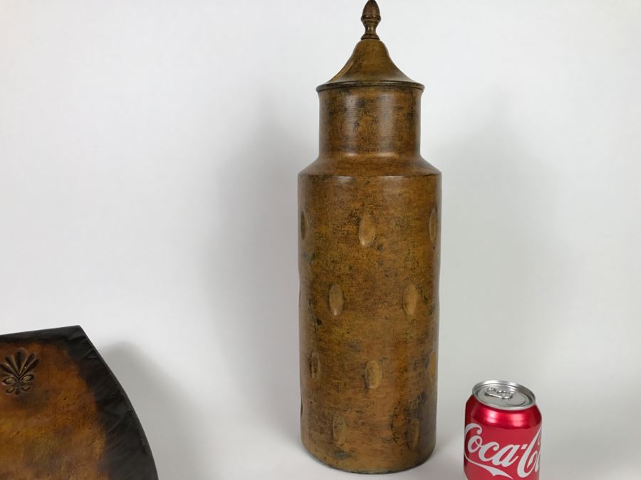 Home Decor Lot With Metal Bowls, Metal Canister And Decorative Balls [Photo 6]