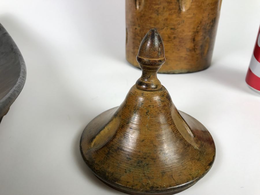 Home Decor Lot With Metal Bowls, Metal Canister And Decorative Balls [Photo 7]