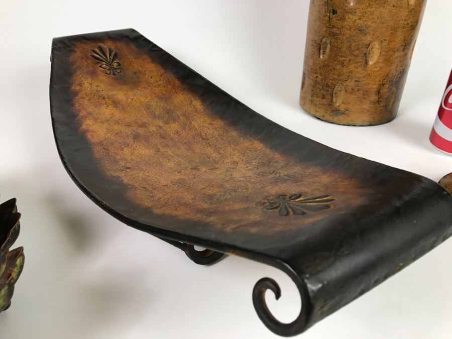 Home Decor Lot With Metal Bowls, Metal Canister And Decorative Balls [Photo 9]