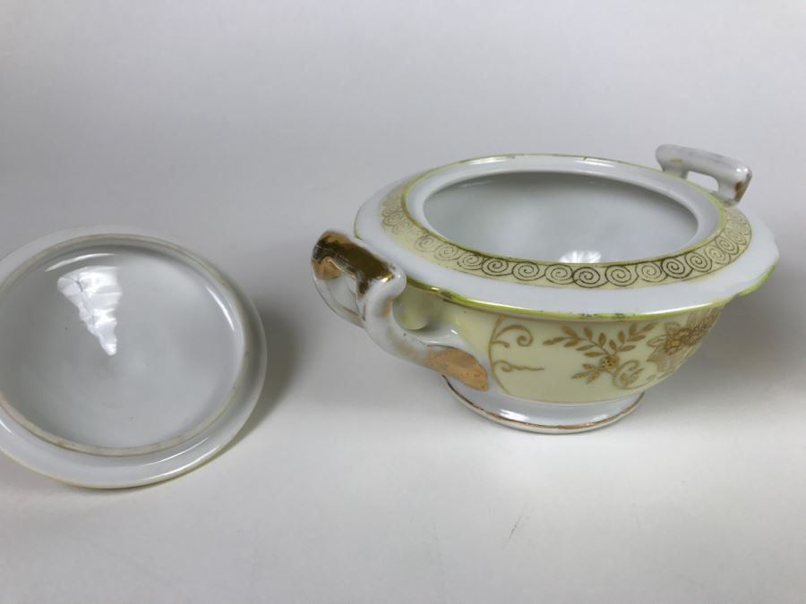 Hand Painted Japanese Creamer And Sugar TT China [Photo 4]