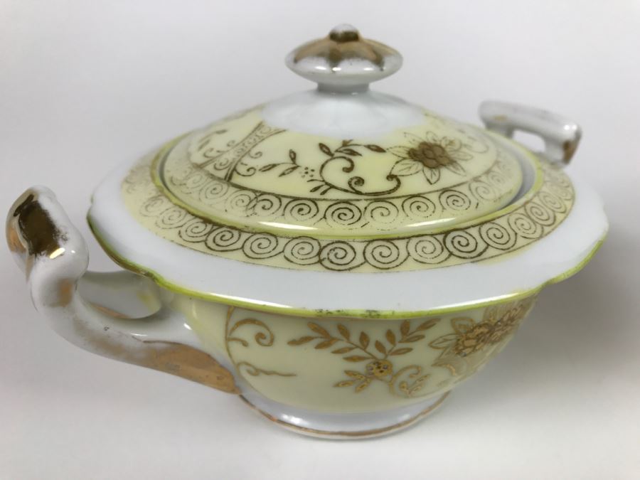 Hand Painted Japanese Creamer And Sugar TT China [Photo 3]