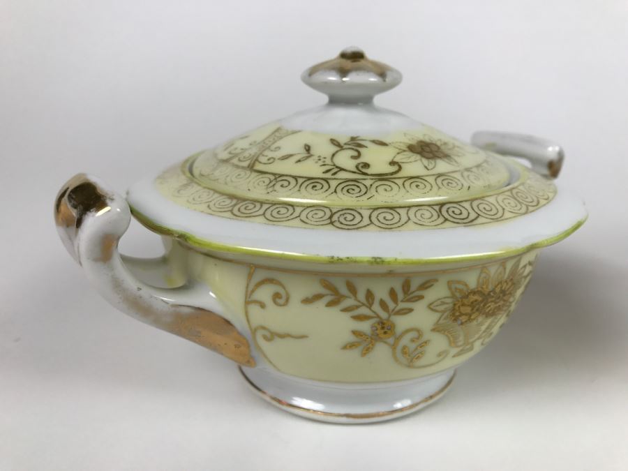 Hand Painted Japanese Creamer And Sugar TT China [Photo 2]