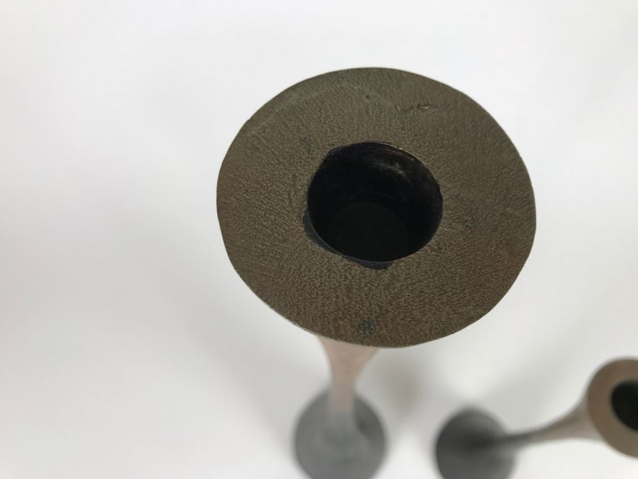 Pair Of Modern Michael Aram Metal Vases [Photo 7]