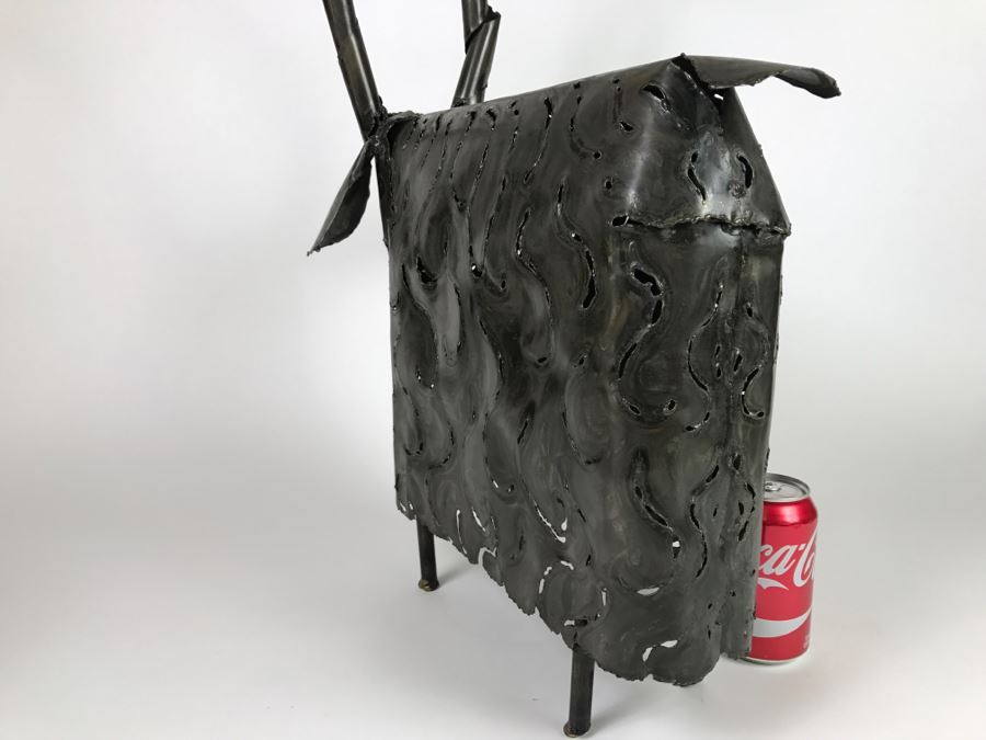 Large Metal Sculpture Of Sheep Goat Ram [Photo 10]