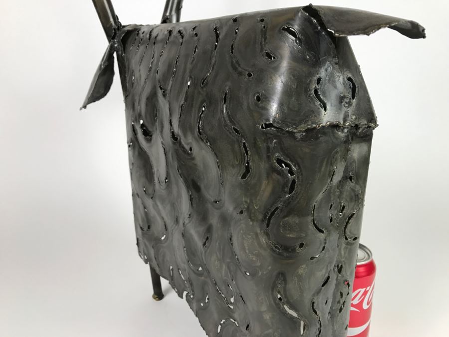 Large Metal Sculpture Of Sheep Goat Ram [Photo 12]