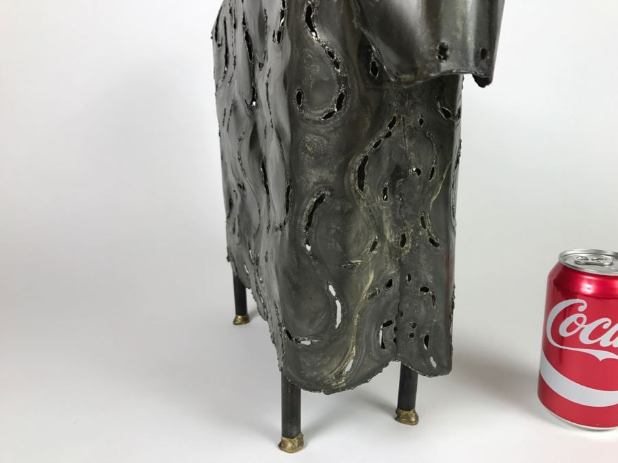 Large Metal Sculpture Of Sheep Goat Ram [Photo 7]
