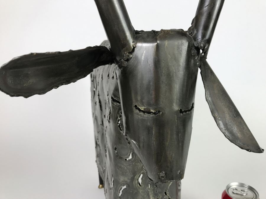 Large Metal Sculpture Of Sheep Goat Ram [Photo 6]
