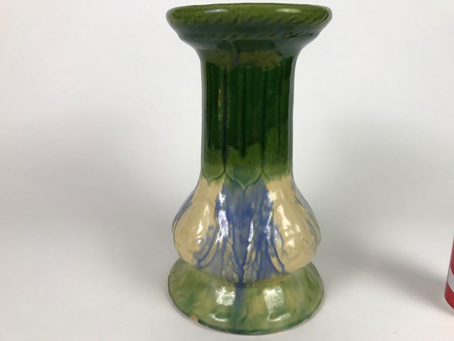 Vintage Majolica Pottery Plant Stand [Photo 8]