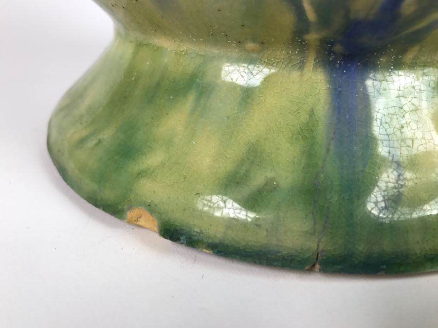Vintage Majolica Pottery Plant Stand [Photo 9]