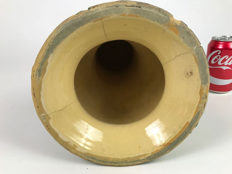 Vintage Majolica Pottery Plant Stand [Photo 13]