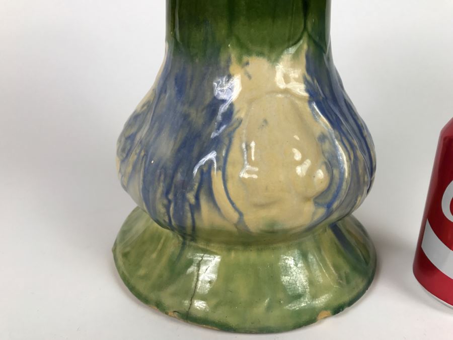 Vintage Majolica Pottery Plant Stand [Photo 2]