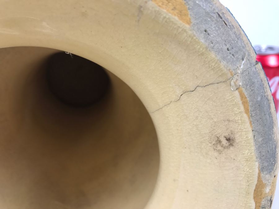 Vintage Majolica Pottery Plant Stand [Photo 16]