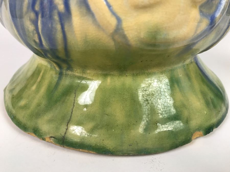 Vintage Majolica Pottery Plant Stand [Photo 5]