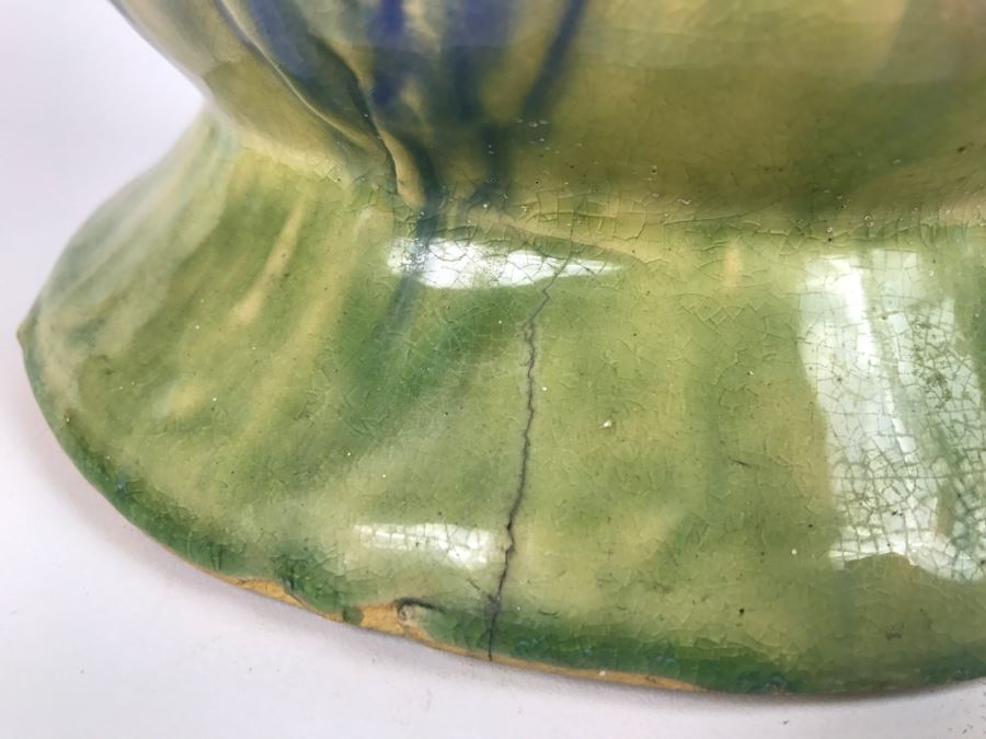 Vintage Majolica Pottery Plant Stand [Photo 6]