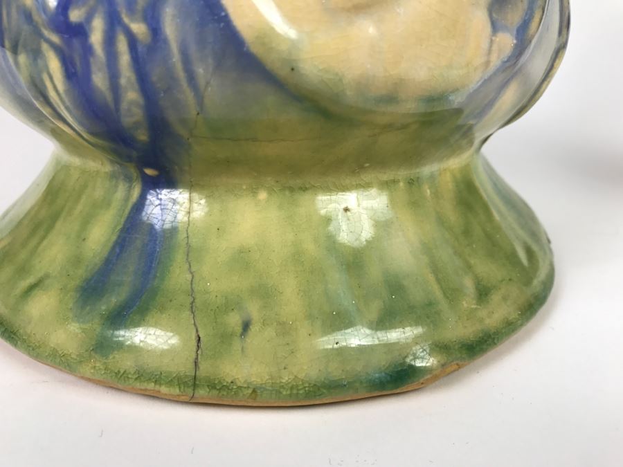 Vintage Majolica Pottery Plant Stand [Photo 11]