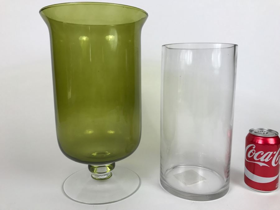 Pair Of Glass Vases