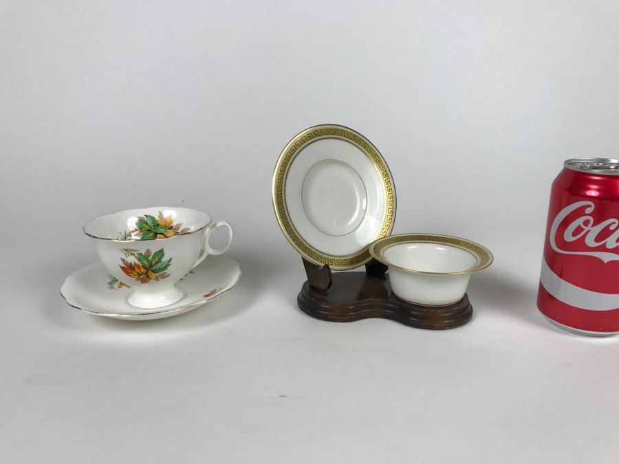 Set Of Cups And Saucers - J. Pouyat Limoges France And Radfords Bone China England [Photo 1]